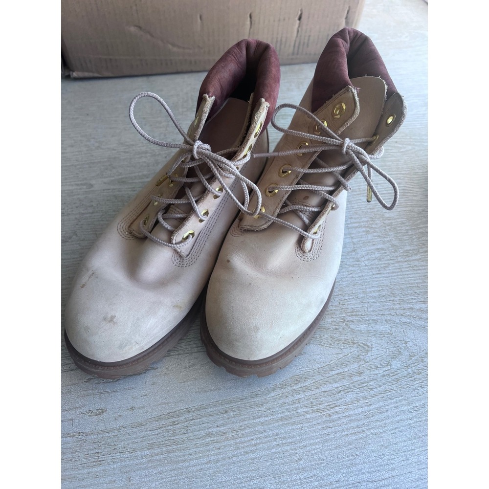 Timberland 6 Inch‎ Premium Pink Burgundy Nubuck Waterproof Boots A1KY9 Womens 6
